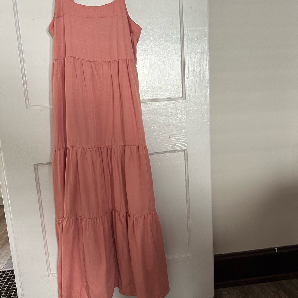 Elegant Pink Sleeveless Maxi Dress